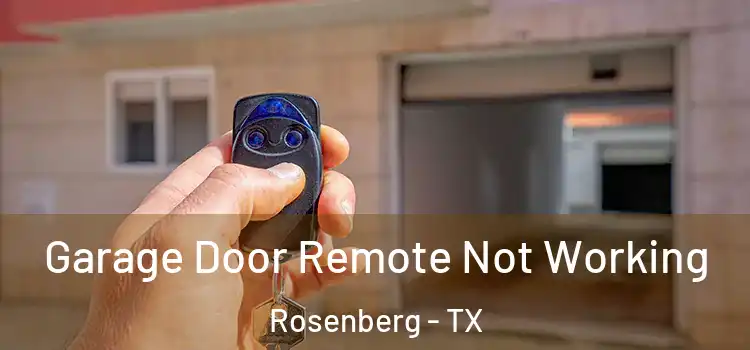  Garage Door Remote Not Working Rosenberg - TX